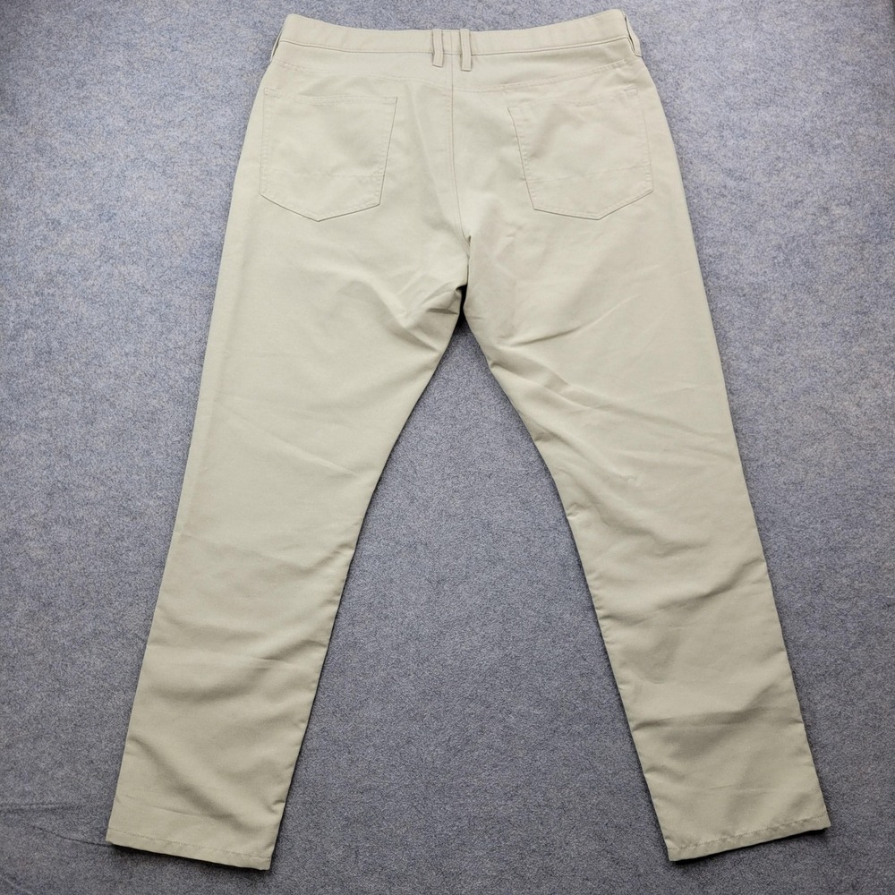 Bonobos Golf Pants Men 36x30 Beige Slim Taper Khakis Stretch Performance Pockets - Picture 7 of 8